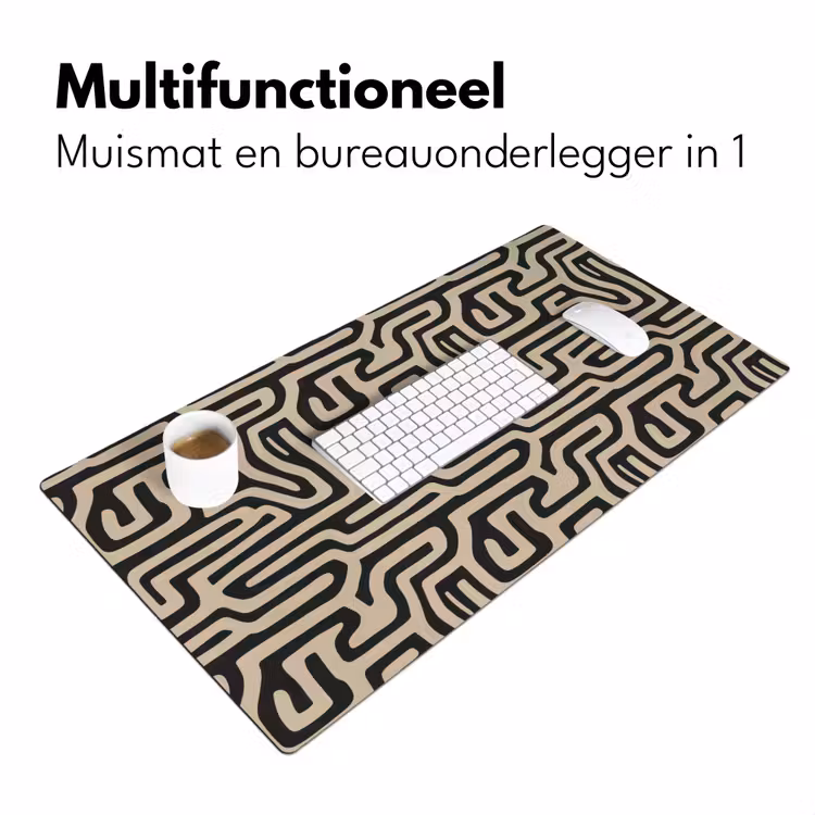Bureau onderlegger - Grafisch - Lijnen - Zwart — 7