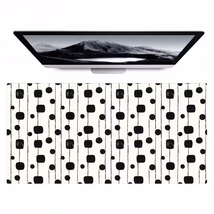 Bureau onderlegger - Grafisch - Modern - Zwart — 1