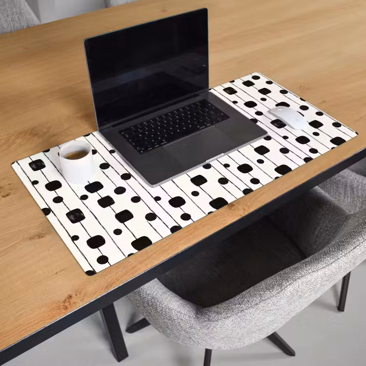 Bureau onderlegger - Grafisch - Modern - Zwart — 3