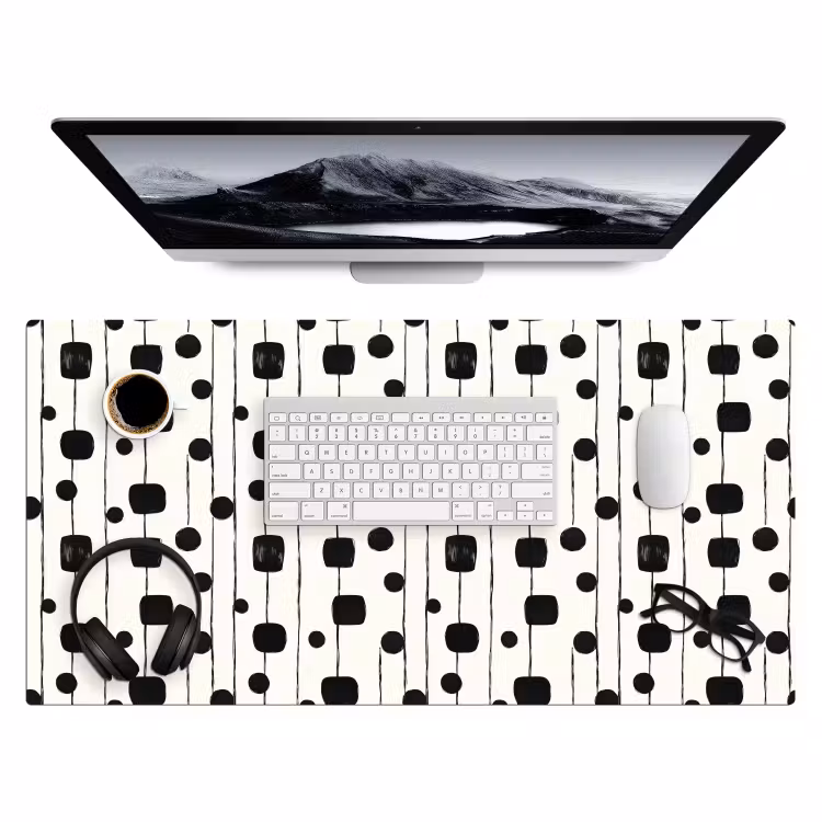 Bureau onderlegger - Grafisch - Modern - Zwart — 4