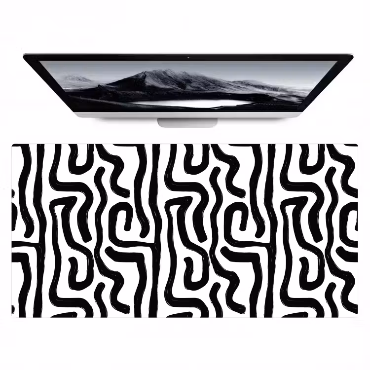 Bureau onderlegger - Modern - Lijnen - Zwart — 1