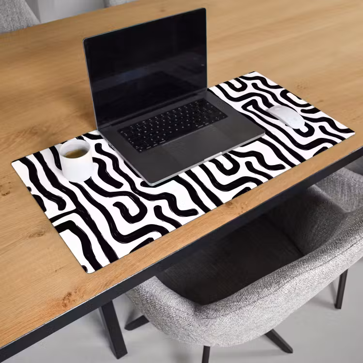 Bureau onderlegger - Modern - Lijnen - Zwart — 3