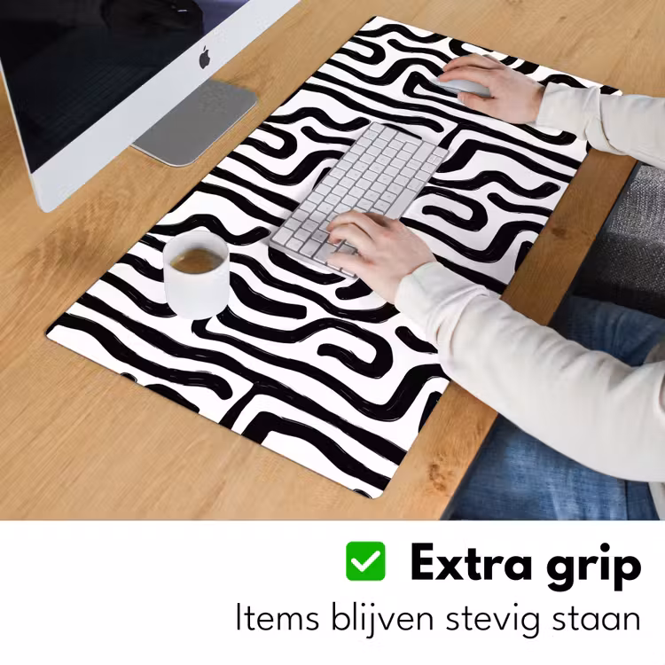 Bureau onderlegger - Modern - Lijnen - Zwart — 6