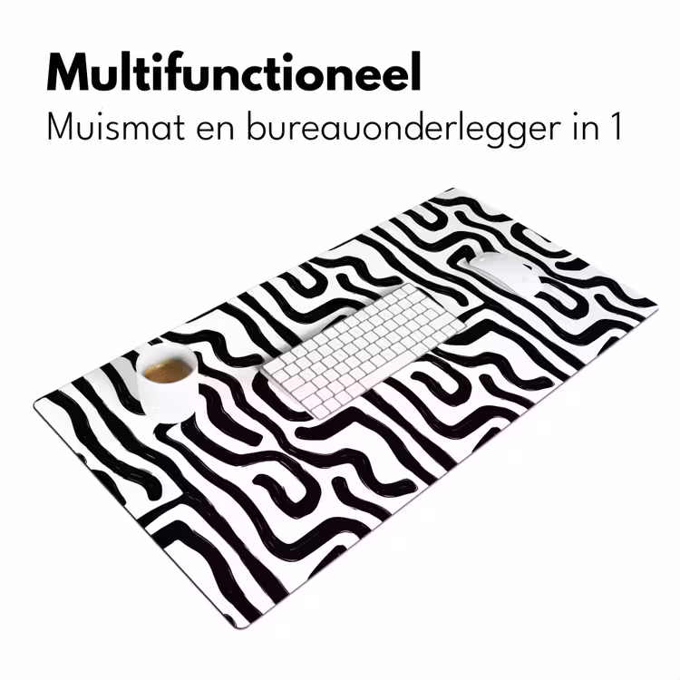 Bureau onderlegger - Modern - Lijnen - Zwart — 7