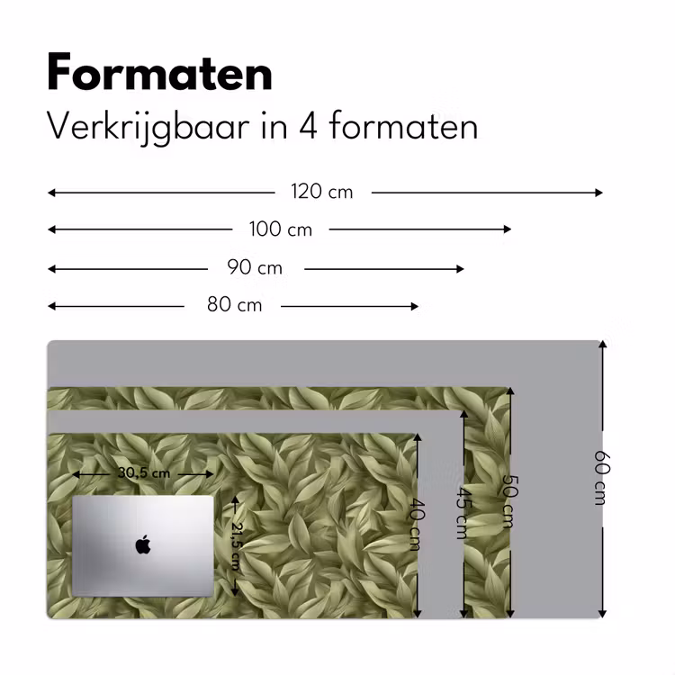 Bureau onderlegger - Bladeren - Modern - Groen — 8