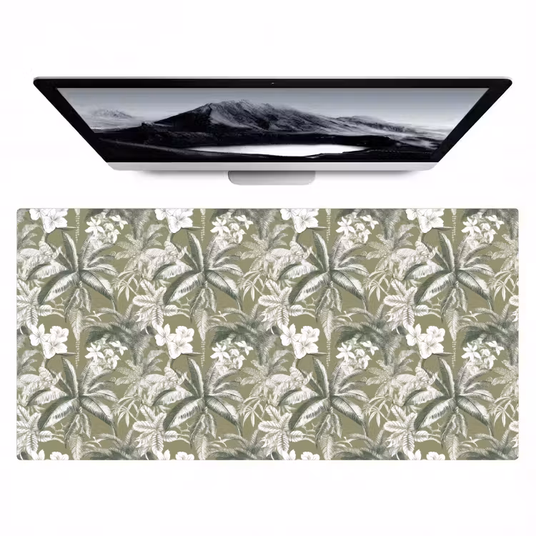 Bureau onderlegger - Botanisch - Bloemen - Groen — 1