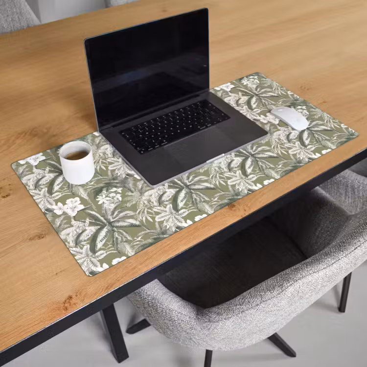 Bureau onderlegger - Botanisch - Bloemen - Groen — 3