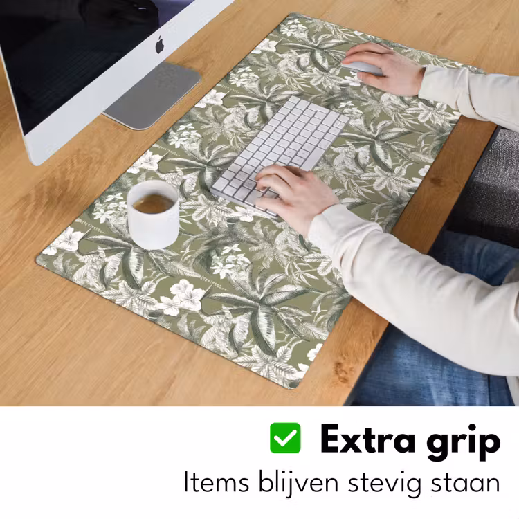 Bureau onderlegger - Botanisch - Bloemen - Groen — 6
