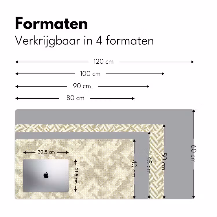 Bureau onderlegger - Geometrisch - Lijnen - Groen — 8
