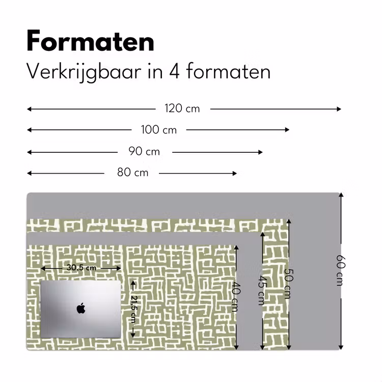 Bureau onderlegger - Grafisch - Patroon - Groen — 8