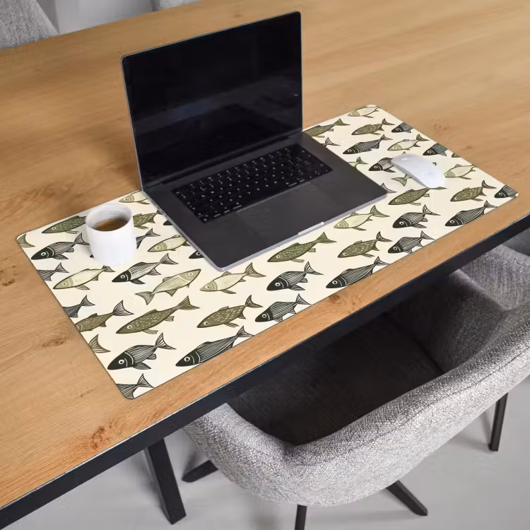 Bureau onderlegger - Vissen - Klassiek - Groen — 3