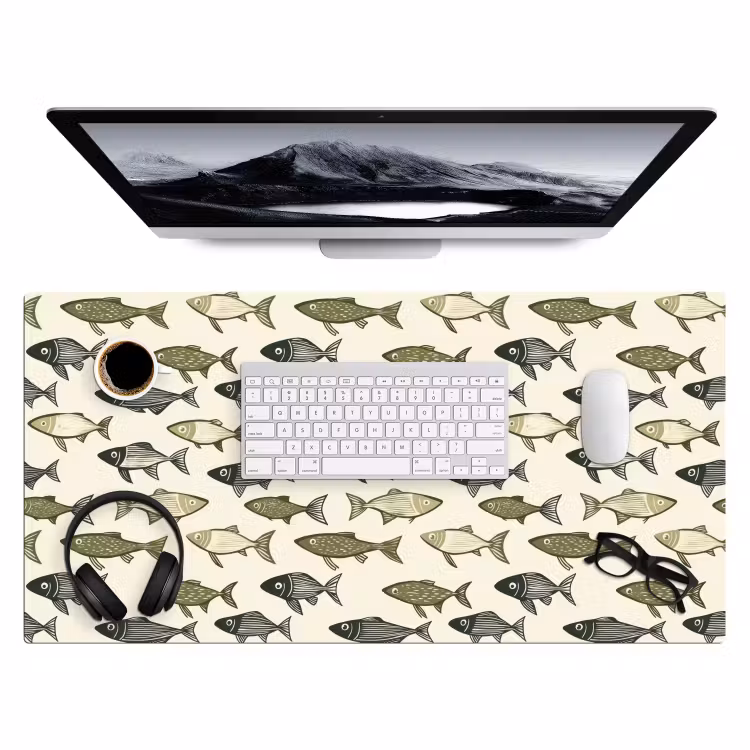 Bureau onderlegger - Vissen - Klassiek - Groen — 4