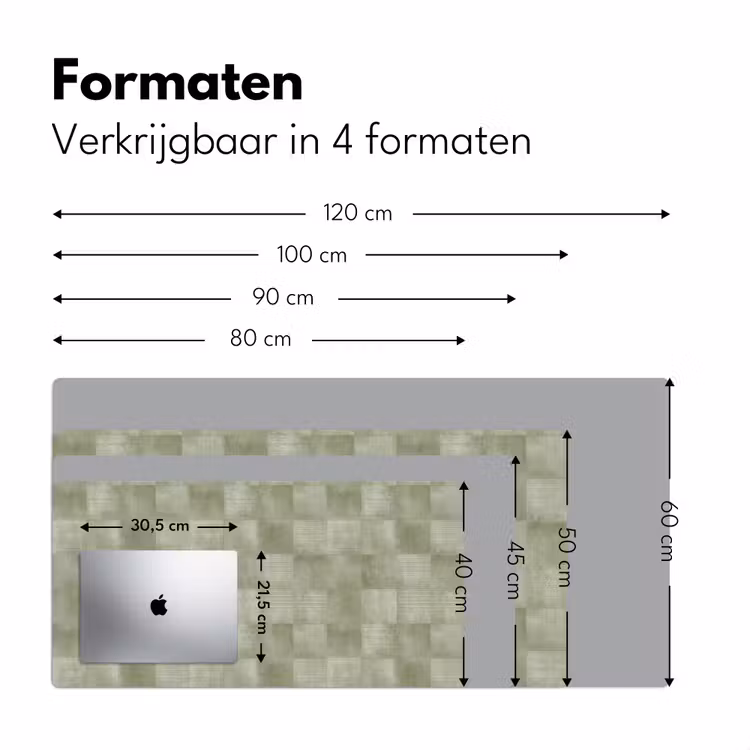 Bureau onderlegger - Vlakken - Rustiek - Groen — 8