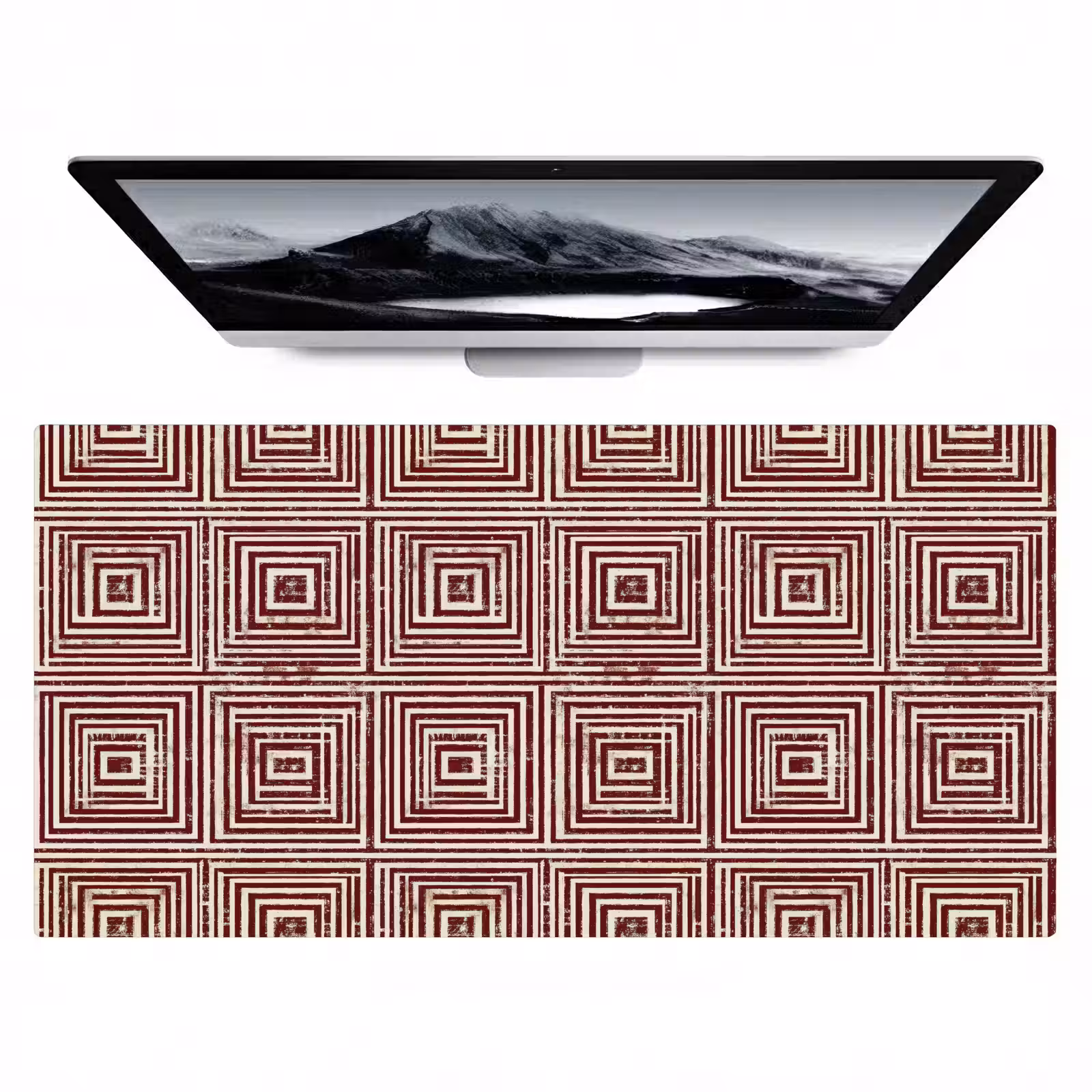 Bureau onderlegger - Geometrisch - Patroon - Rood — 1