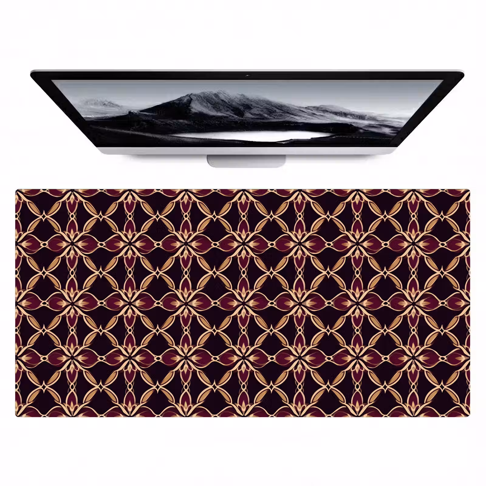 Bureau onderlegger - Symmetrisch - Tegel - Burgundy — 1