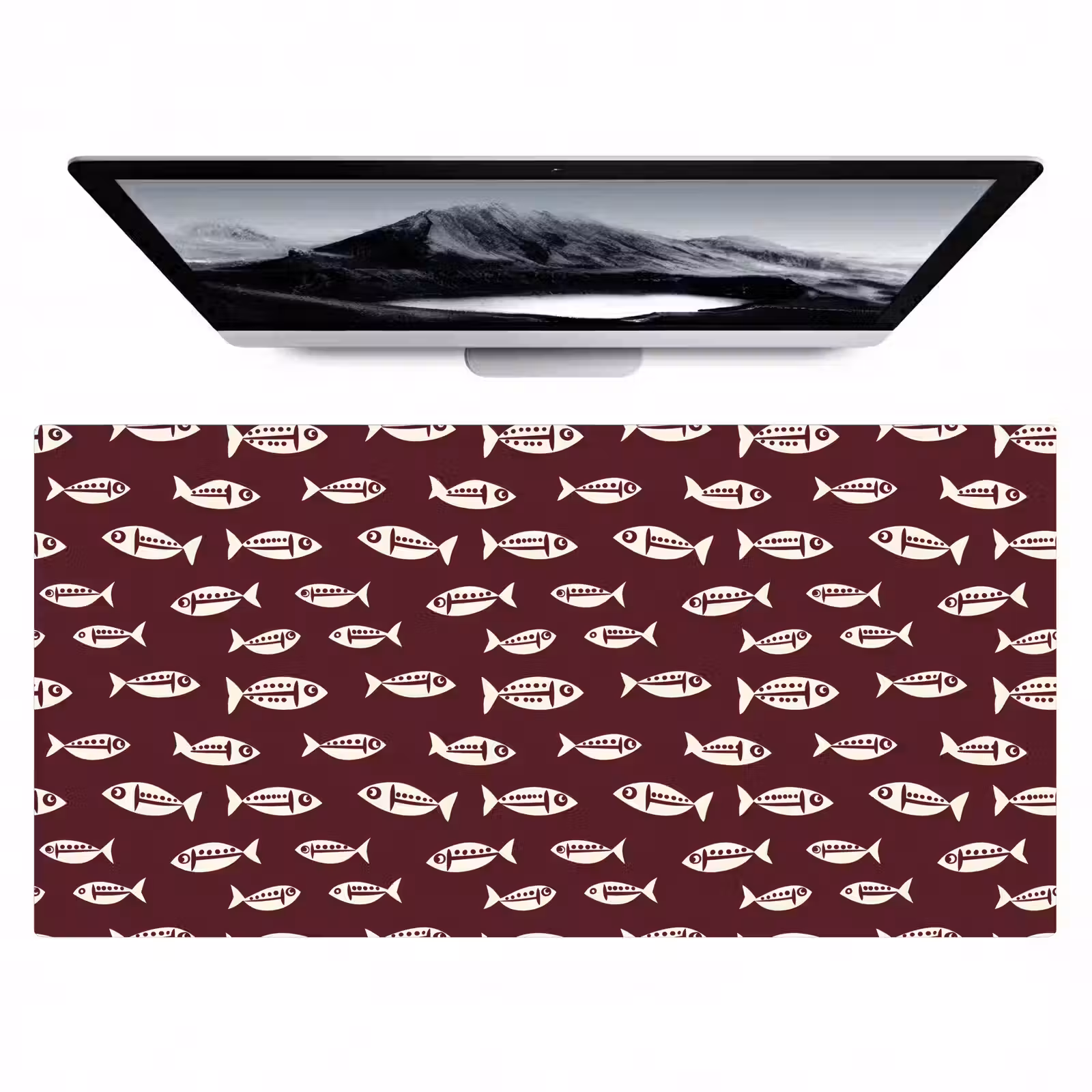 Bureau onderlegger - Vissen - Grafisch - Patroon - Donker — 1