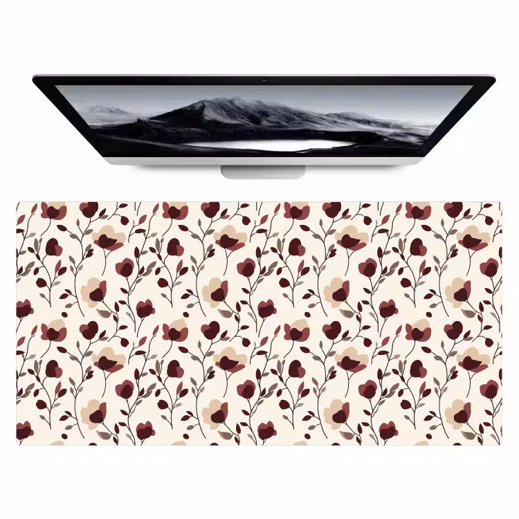 Bureau onderlegger - Bloemen - Botanisch - Bordeaux — 1
