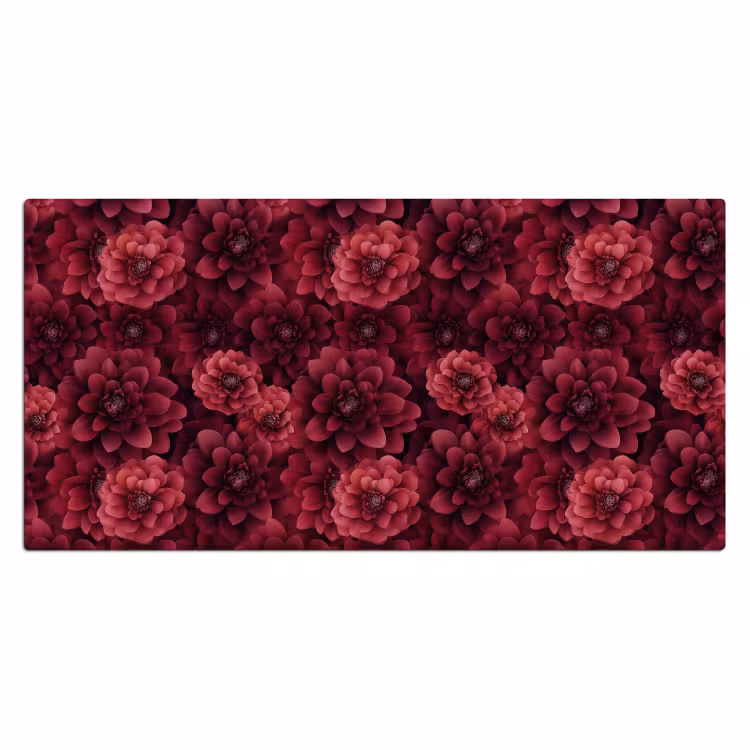 Bureau onderlegger - Dahlias - Bloemen - Rood — 2