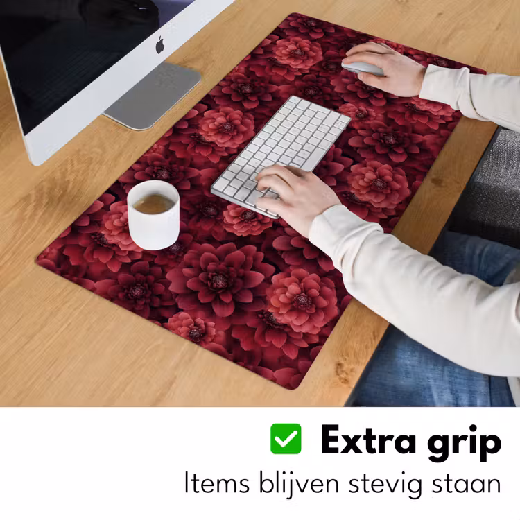 Bureau onderlegger - Dahlias - Bloemen - Rood — 6