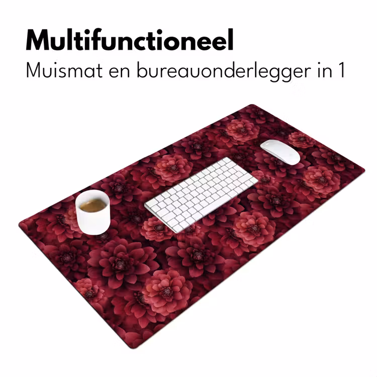 Bureau onderlegger - Dahlias - Bloemen - Rood — 7