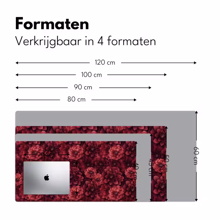 Bureau onderlegger - Dahlias - Bloemen - Rood — 8