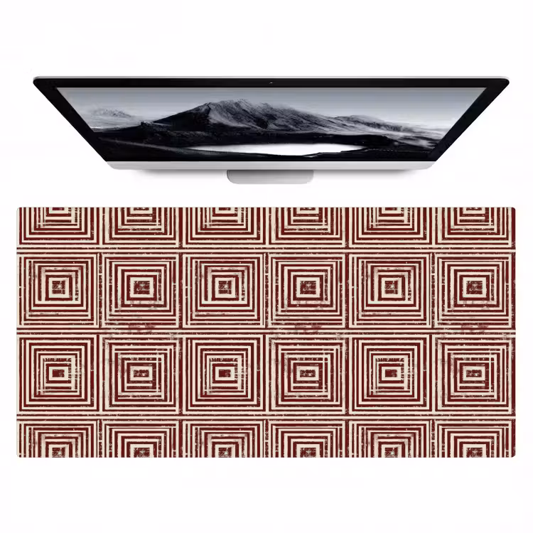 Bureau onderlegger - Geometrisch - Patroon - Rood — 1