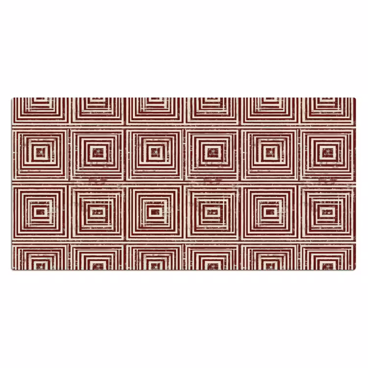 Bureau onderlegger - Geometrisch - Patroon - Rood — 2