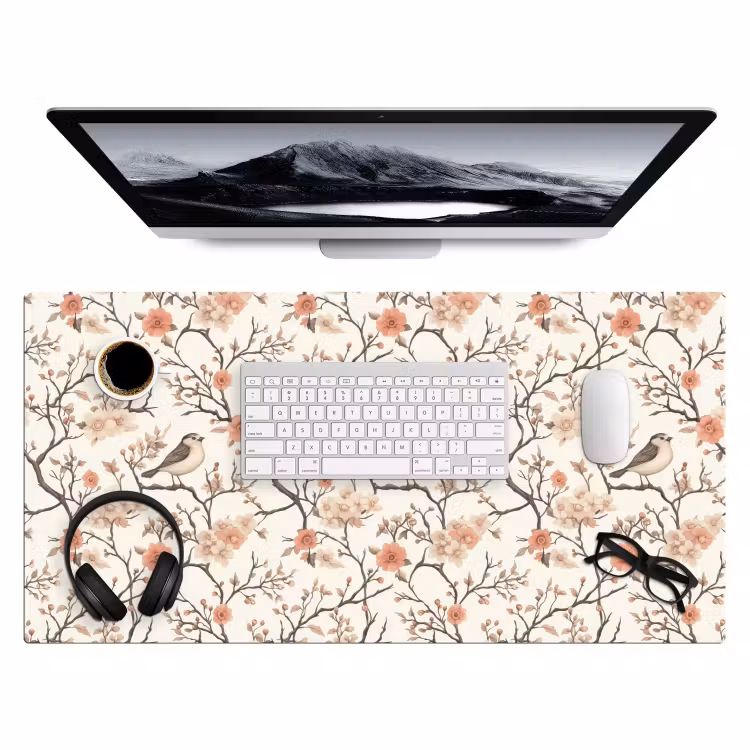 Bureau onderlegger - Kersenbloesem - Mus - Roze — 4