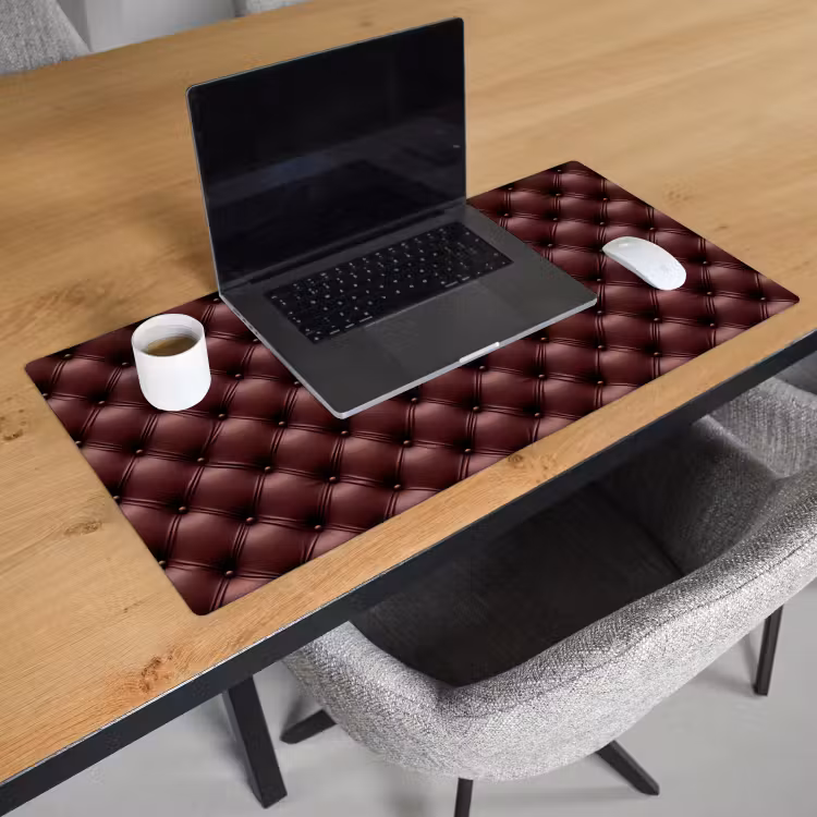 Bureau onderlegger - Leer - Patroon - Bordeaux — 3