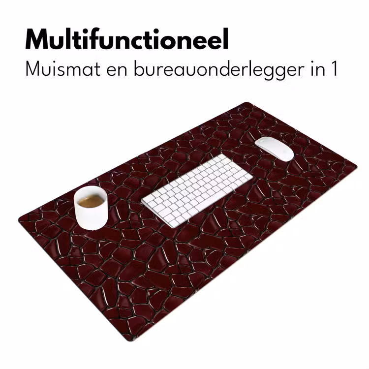 Bureau onderlegger - Mozaïek - Tegel - Bordeauxrood — 7