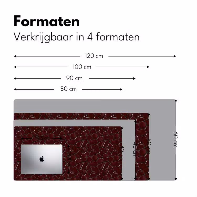 Bureau onderlegger - Mozaïek - Tegel - Bordeauxrood — 8