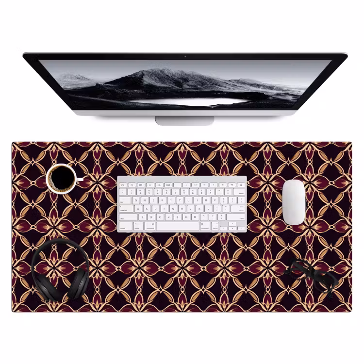 Bureau onderlegger - Symmetrisch - Tegel - Burgundy — 4