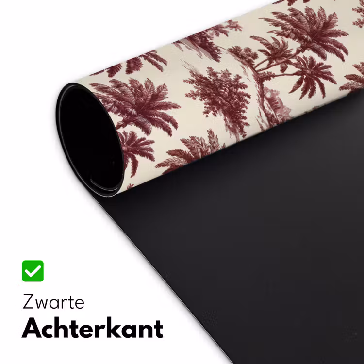 Bureau onderlegger - Tropisch - Geometrisch - Bordeauxrood — 5