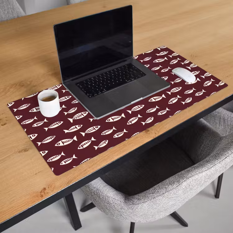 Bureau onderlegger - Vissen - Grafisch - Patroon - Donker — 3