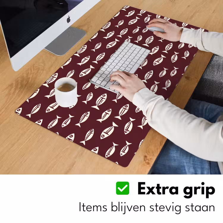 Bureau onderlegger - Vissen - Grafisch - Patroon - Donker — 6