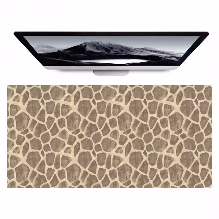 Bureau onderlegger - Giraf - Patroon - Beige - Bruin — 1