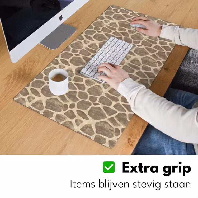 Bureau onderlegger - Giraf - Patroon - Beige - Bruin — 6