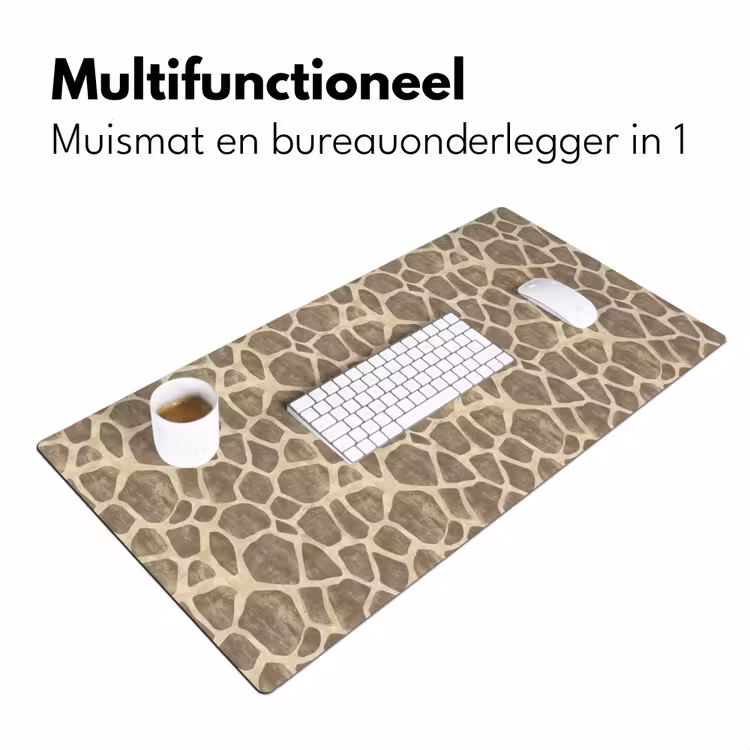 Bureau onderlegger - Giraf - Patroon - Beige - Bruin — 7