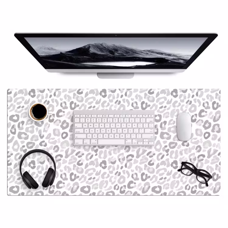 Bureau onderlegger - Luipaard - Motief - Grijs — 4