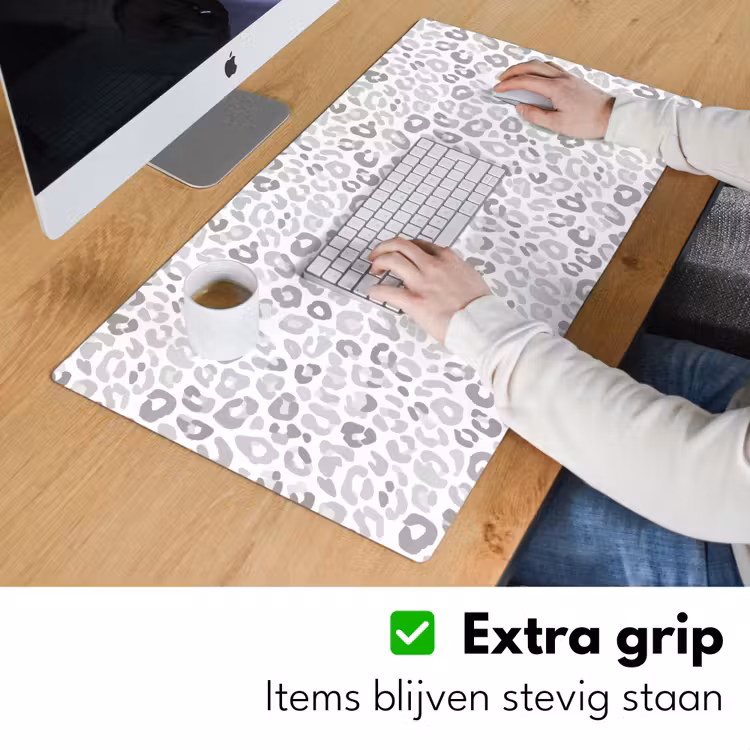 Bureau onderlegger - Luipaard - Motief - Grijs — 6