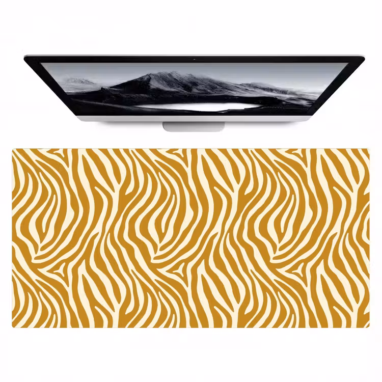 Bureau onderlegger - Zebra - Klassiek - Oker - Geel — 1