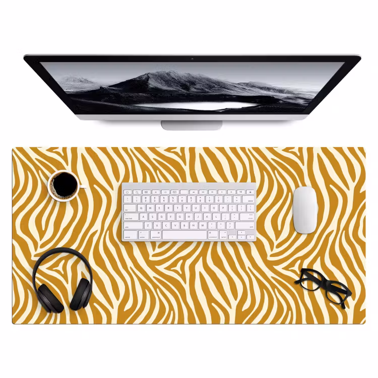 Bureau onderlegger - Zebra - Klassiek - Oker - Geel — 4