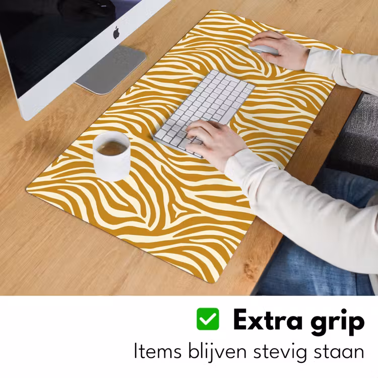 Bureau onderlegger - Zebra - Klassiek - Oker - Geel — 6