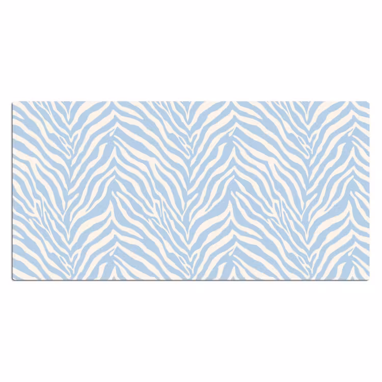 Bureau onderlegger - Zebra - Motief - Blauw - Wit — 2
