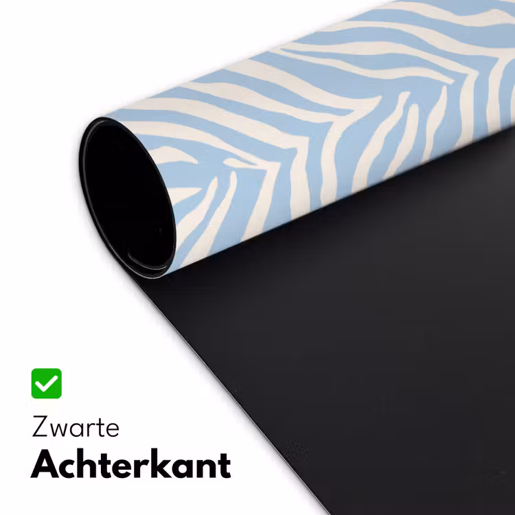 Bureau onderlegger - Zebra - Motief - Blauw - Wit — 5