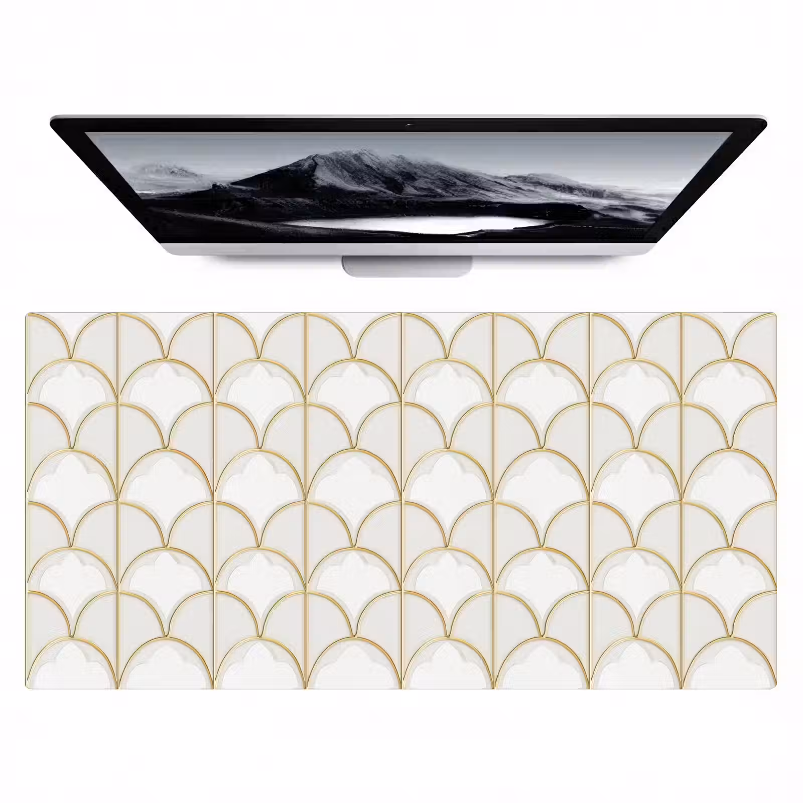 Bureau onderlegger - Mozaïek - Bogen - Goud — 1