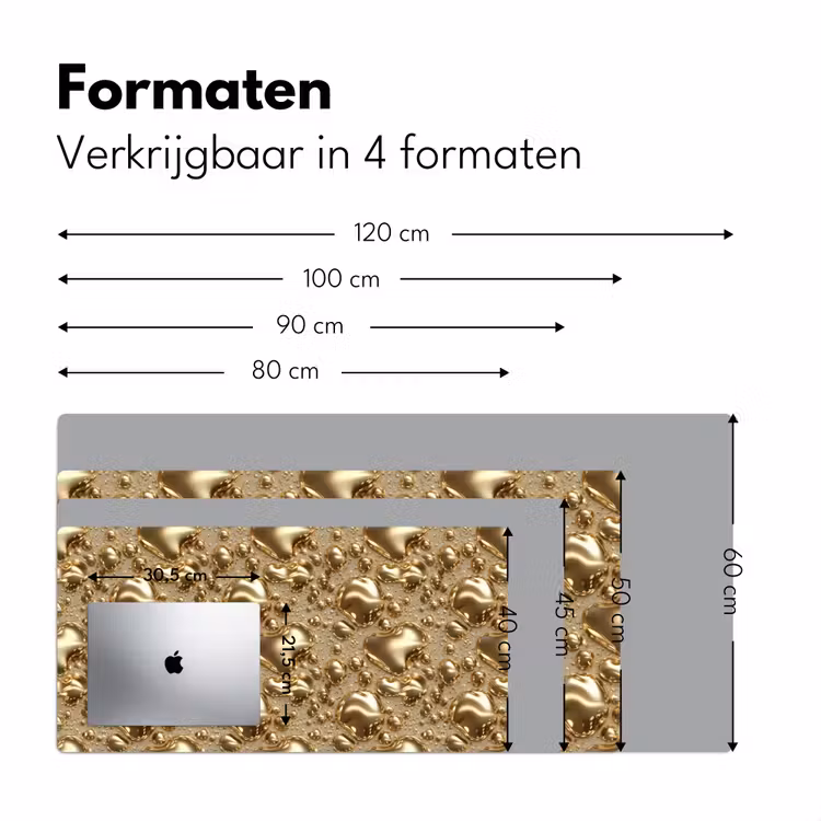 Bureau onderlegger - Druppels - Organisch - Goud — 8