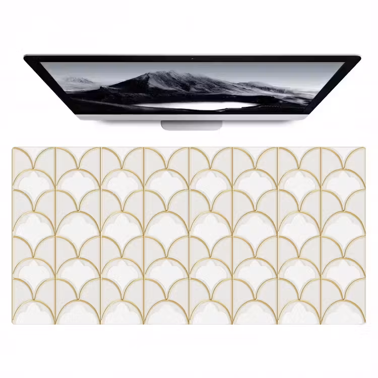 Bureau onderlegger - Mozaïek - Bogen - Goud — 1