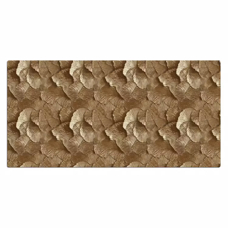 Bureau onderlegger - Organisch - Patroon - Bladeren - Goud — 2