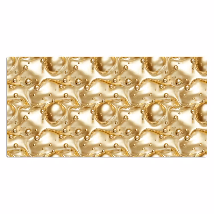 Bureau onderlegger - Vloeibaar - Druppels - Goud — 2